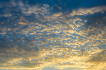 Dramatic sunset and sunrise sky