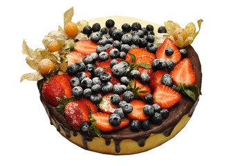 fresh pound cake with berries