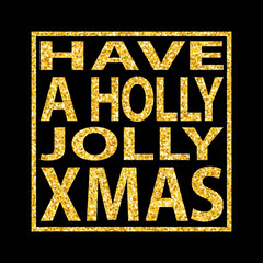 CHRISTMAS QUOTE GOLDEN GLITTER BACKGROUND 4