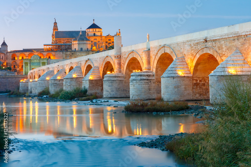 Roman Bridge, Guadalquivir River, Cordoba, Spain скачать