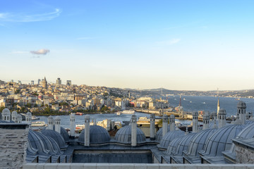 Fototapeta na wymiar view of the Istanbul bosphorus from historical peninsula hill