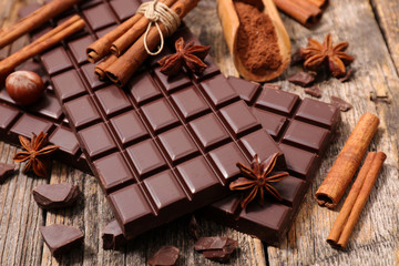 chocolate bar and spice