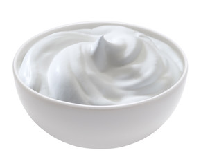 white cup of yogurt, dairy product

