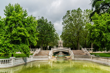 Fototapeta premium Darcy park (1880), fountain. Dijon city, France.