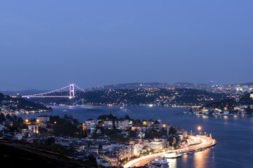 Fototapeta na wymiar beautiful view of Istanbul bosphorus and bridge