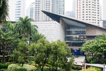 Fototapeta na wymiar Greenbelt Shopping Mall at Makati in Metro Manila, Philippines