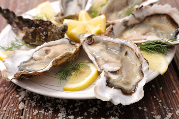 oyster and lemon