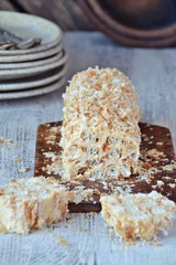 Log Cake. Roll cake