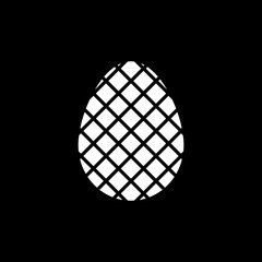 The egg icon. Easter, egg symbol. UI. Web. Logo. Sign. Flat design. App. Stock