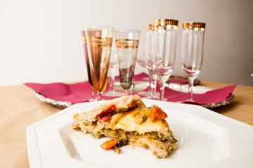 Vegan vegetable pie.