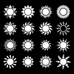 The sun set of 16 icon. Sunrise and sunshine, weather, sun symbol