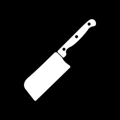 The knife for meat icon. Knife and chef, kitchen symbol.UI. Web. Logo. Sign. Flat design. App.