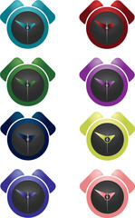 Modern alarm clock icon