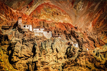 Ruins and Basgo Monastery, Leh, Ladakh, Jammu and Kashmir, India