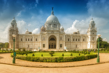 Obraz premium Panoramic image of Victoria Memorial, Kolkata