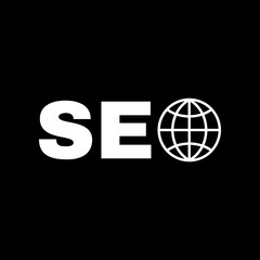 The SEO icon. WWW and browser, development, seo symbol. UI. Web. Logo. Sign. Flat design. App.