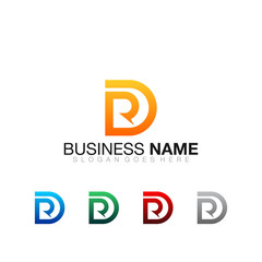 Colorful Abstract DR Logo - Vector Icon