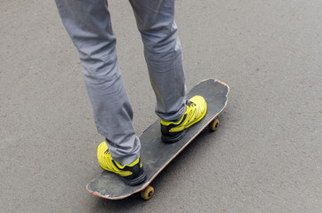 Young man with the skateboard 