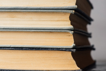 stack of old and used books