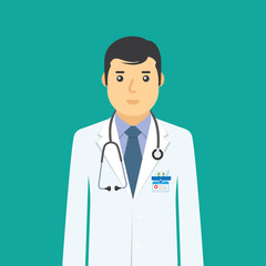 Fototapeta premium Doctor flat medical icon