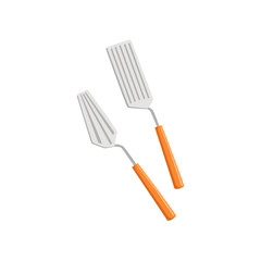 Two Spatulas Set Of Pizza Preparation Kitchen Utensils