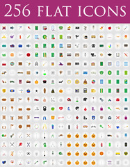 diverse set of flat icons vector illustration