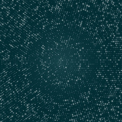 Radial blue concentric stars particles on dark space background. EPS10 vector illustration