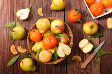 Naklejka na ściany i meble assorted fresh fruit