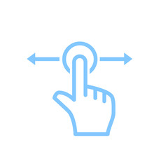 Touch Icon Hand Flat Design Vector