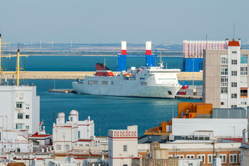 Fototapeta premium Cadiz. Aerial view of the city.
