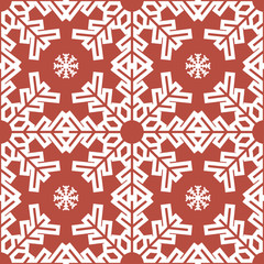 Christmas snowflakes seamless background. 