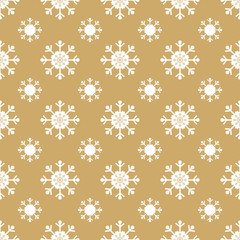 Christmas snowflakes seamless background.
