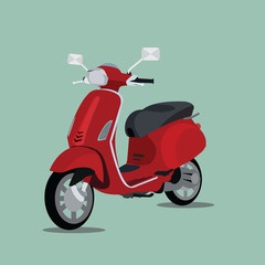 Italian red scooter 3d © eisa_illus