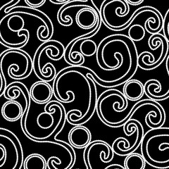 Point-to-point black-and-white seamless pattern