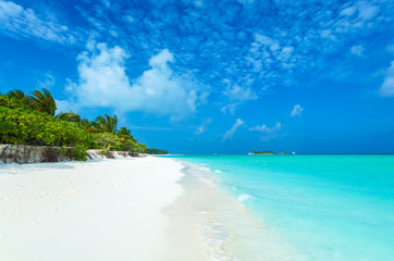 White coral sand beach, Maldives