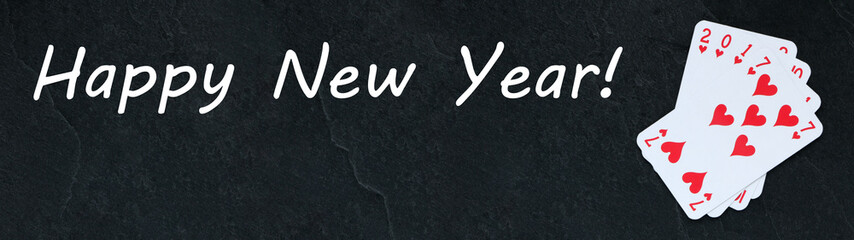 Cartes à jouer 2017 Happy new year