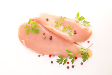 chicken fillet isolated on white
