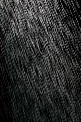 rain on a black background