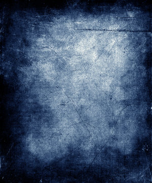 Blue Scratched Grunge Texture Background