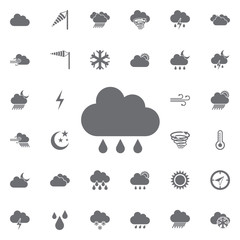 cloudy and rainy icon