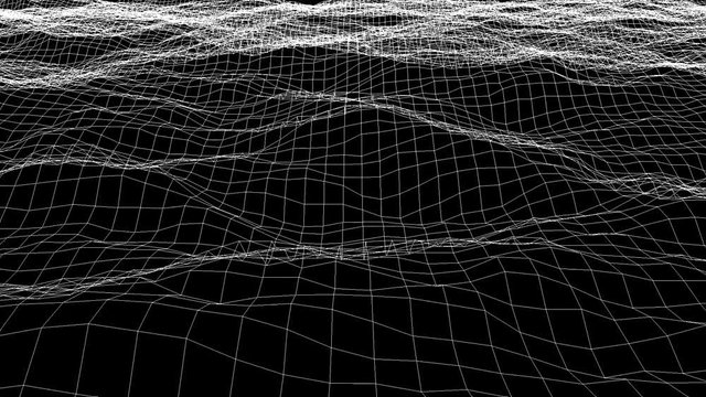 Wireframe Waves in Motion. 

