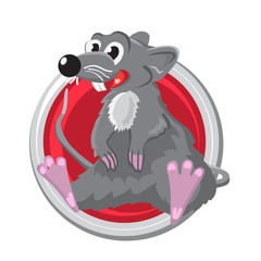 Rat. Orient horoscope sign isolated in circle