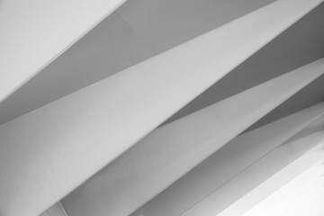 Abstract white steel construction background