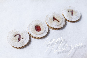 2017 Christmas and new year gingerbread cookies with honey