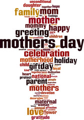 Mother's day word cloud concept. Vector illustration