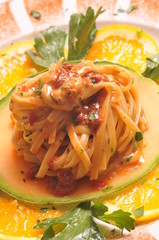 fettuccine con ricci di mare