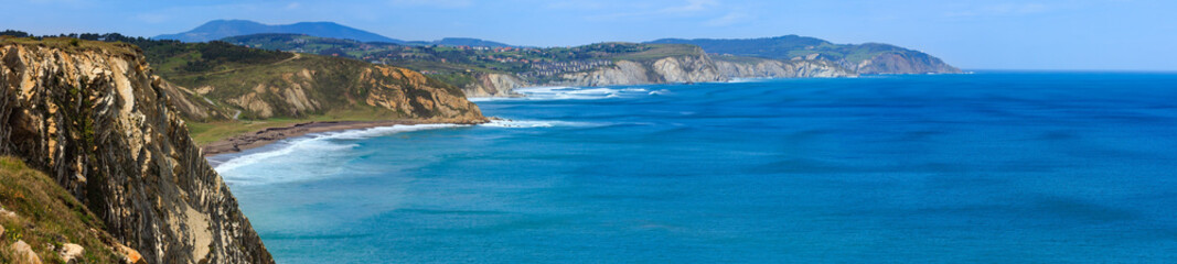Summer ocean coastline view (Spain).