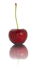 Isolated image of cherries closeup