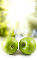 image of green apples close-up