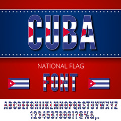 National Flag Font